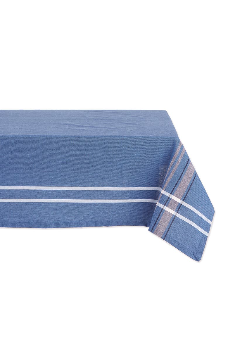 French Stripe Tablecloth, Main, color, Blue