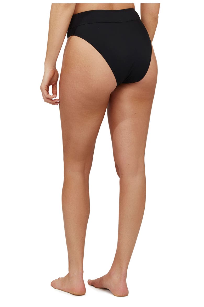 Basic High Waist Swim Bottom, Alternate, color, Black