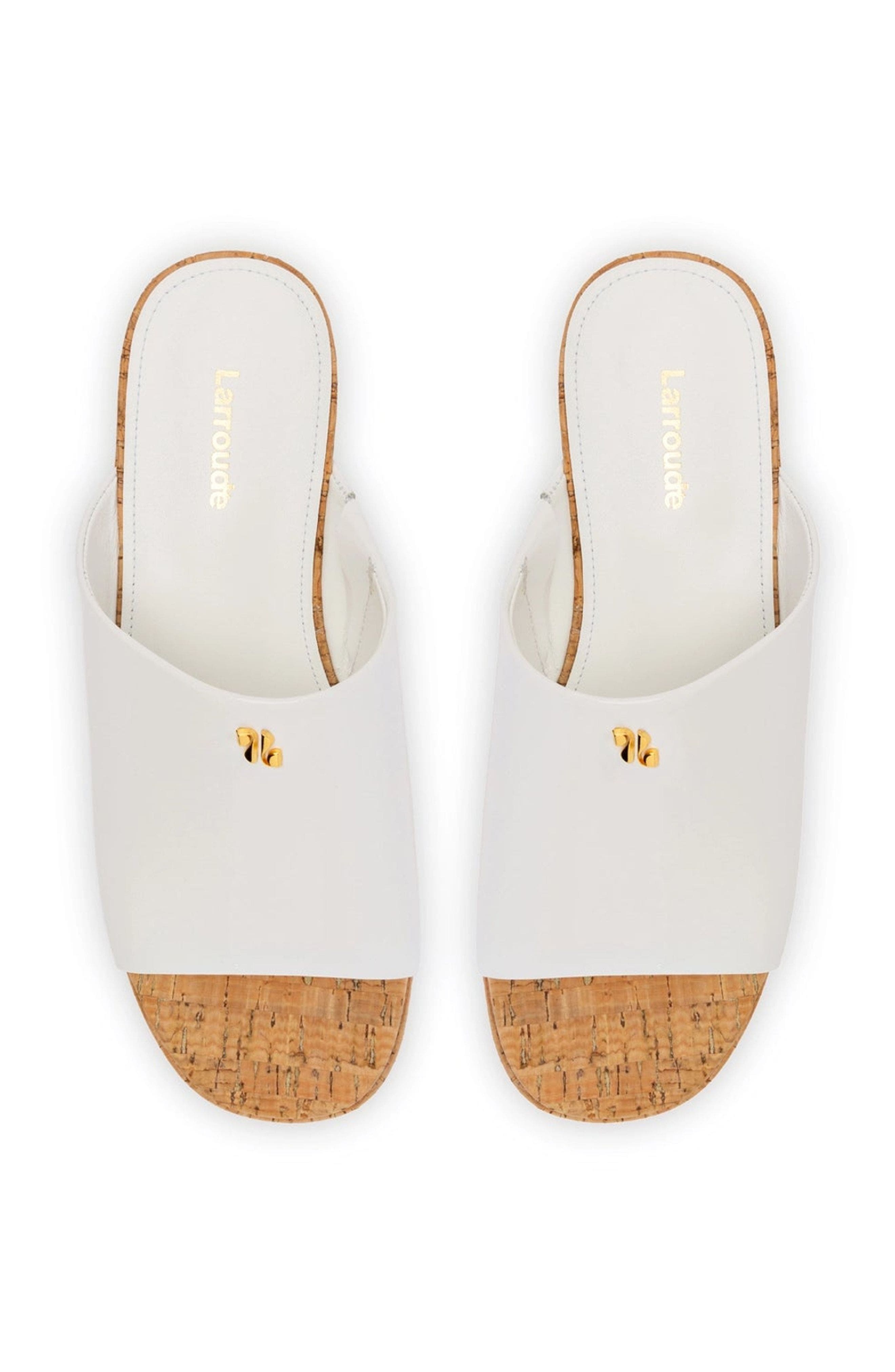 Larroudé Charli Mule, Alternate, color, White