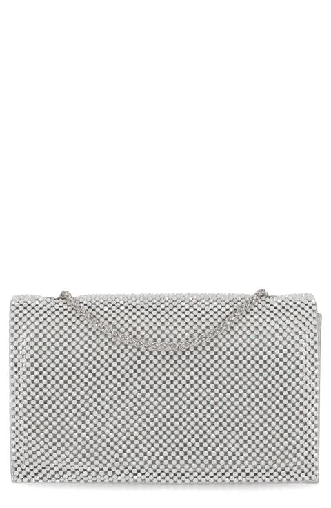 Adria Rhinestone Embellished Chain Handle Clutch