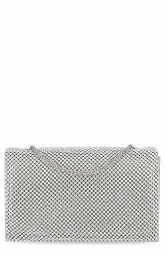 Jessica McClintock Adria Rhinestone Embellished Chain Handle Clutch