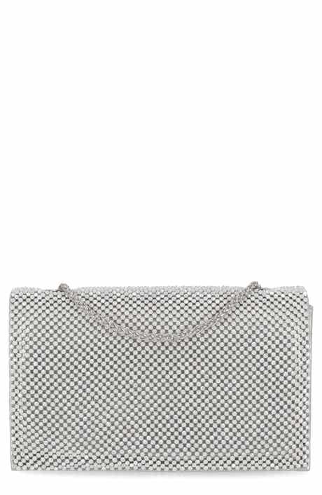 Jessica McClintock Adria Rhinestone Embellished Chain Handle Clutch