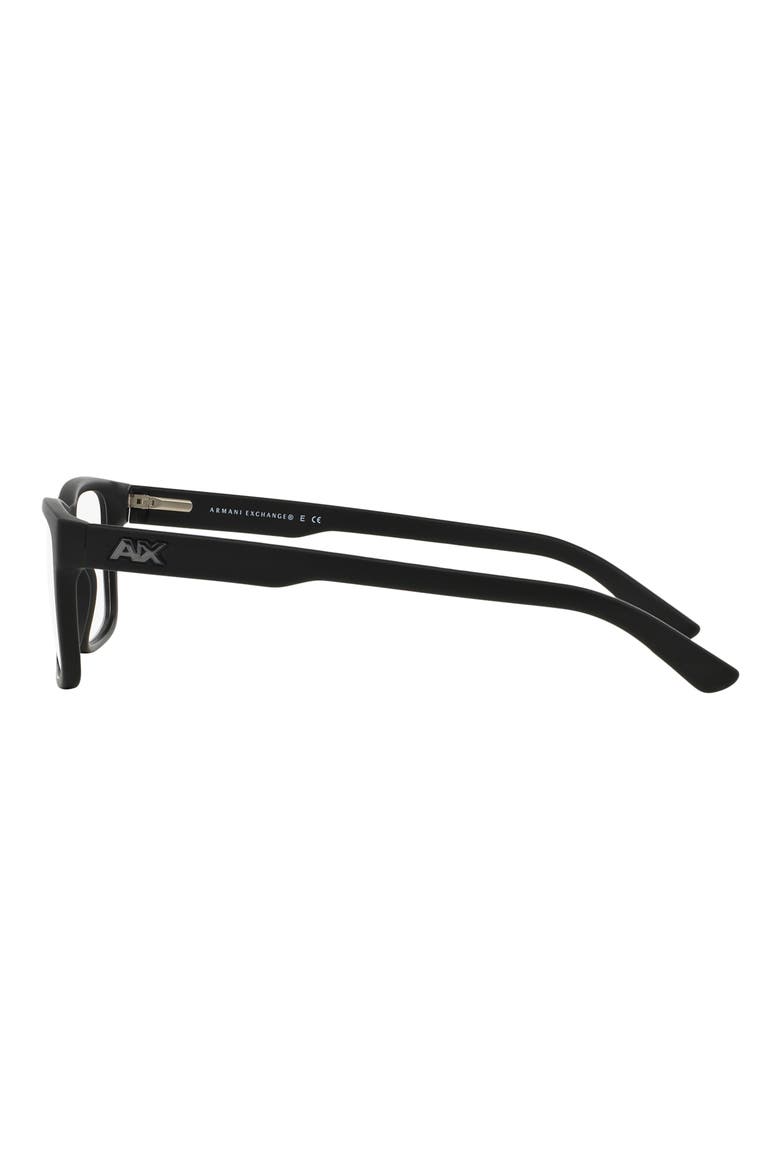 53mm Rectangular Optical Glasses, Alternate, color, MATTE BLACK