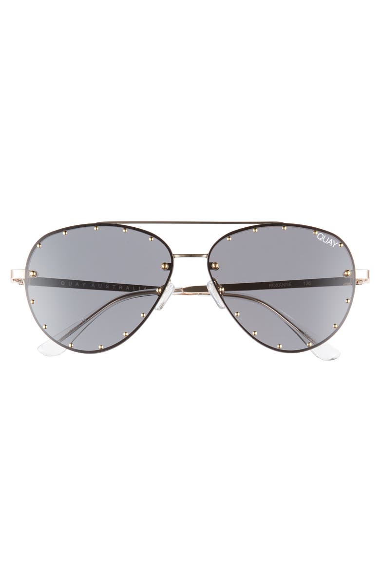 QUAY Australia x Jaclyn Hill Roxanne 62mm Stud Aviator Sunglasses, Alternate, color, 