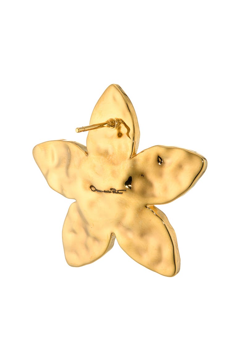 Floral Cabochon Stud Earrings, Alternate, color, PEARL