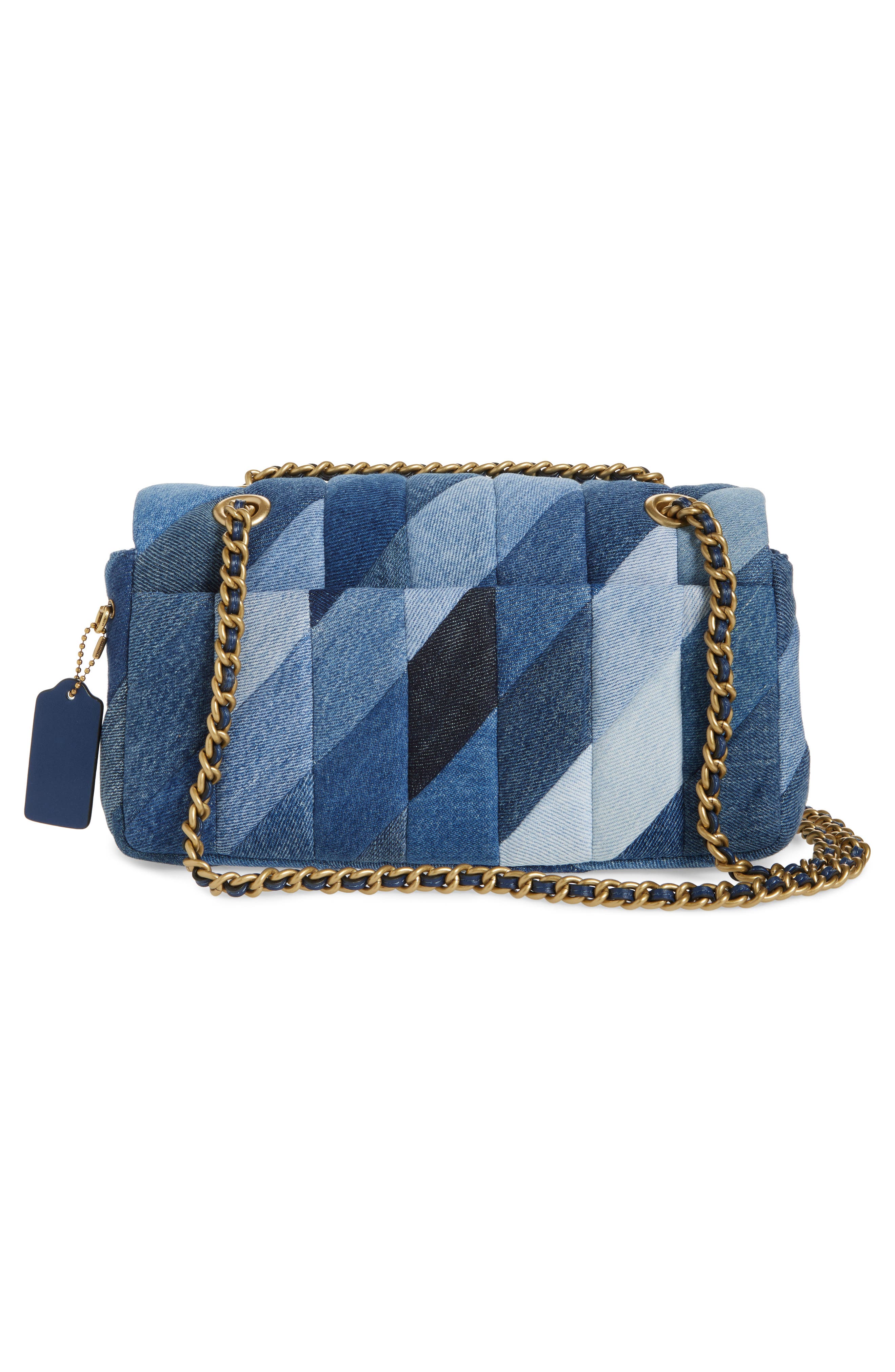 COACH Tabby Quilted Patchwork Denim Shoulder Bag, Alternate, color, 