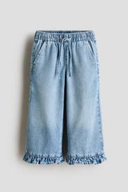 H&M Frill-trimmed Cotton Trousers