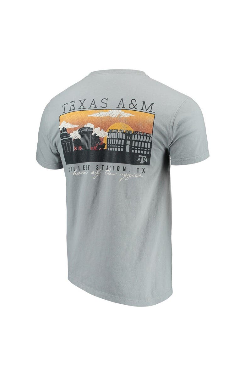 IMAGE ONE Men's Gray Texas A&M Aggies Comfort Colors Campus Scenery T-Shirt, Alternate, color, 