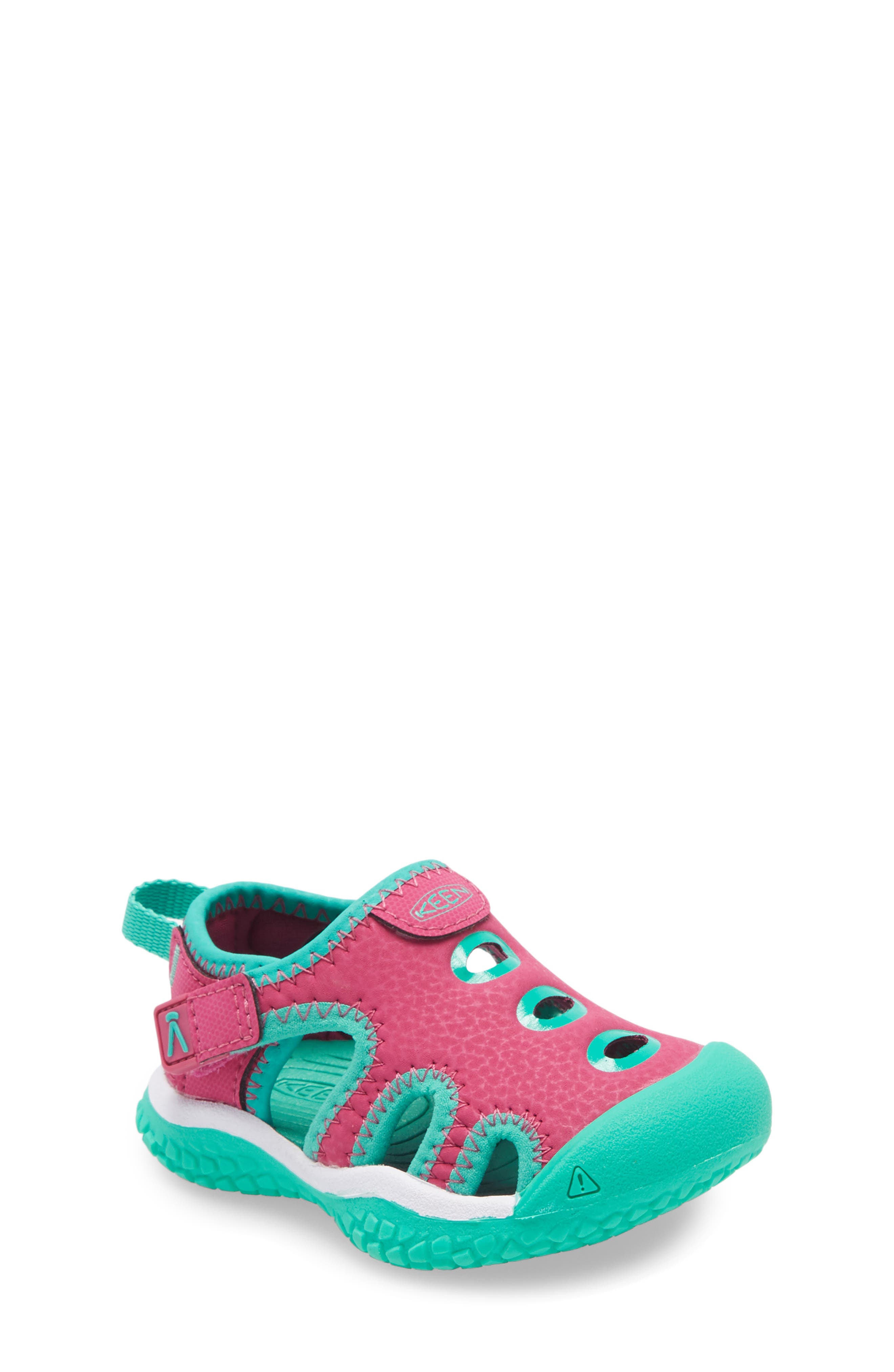 Stingray Sandal, Main, color, VERY BERRY/ PEACOCK GREEN