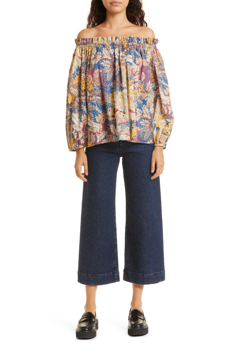The Sefair Crop Wide Leg Jeans, Alternate, color, RODEO WASH