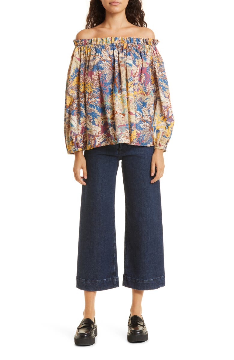 THE GREAT. The Sefair Crop Wide Leg Jeans, Alternate, color, Rodeo Wash