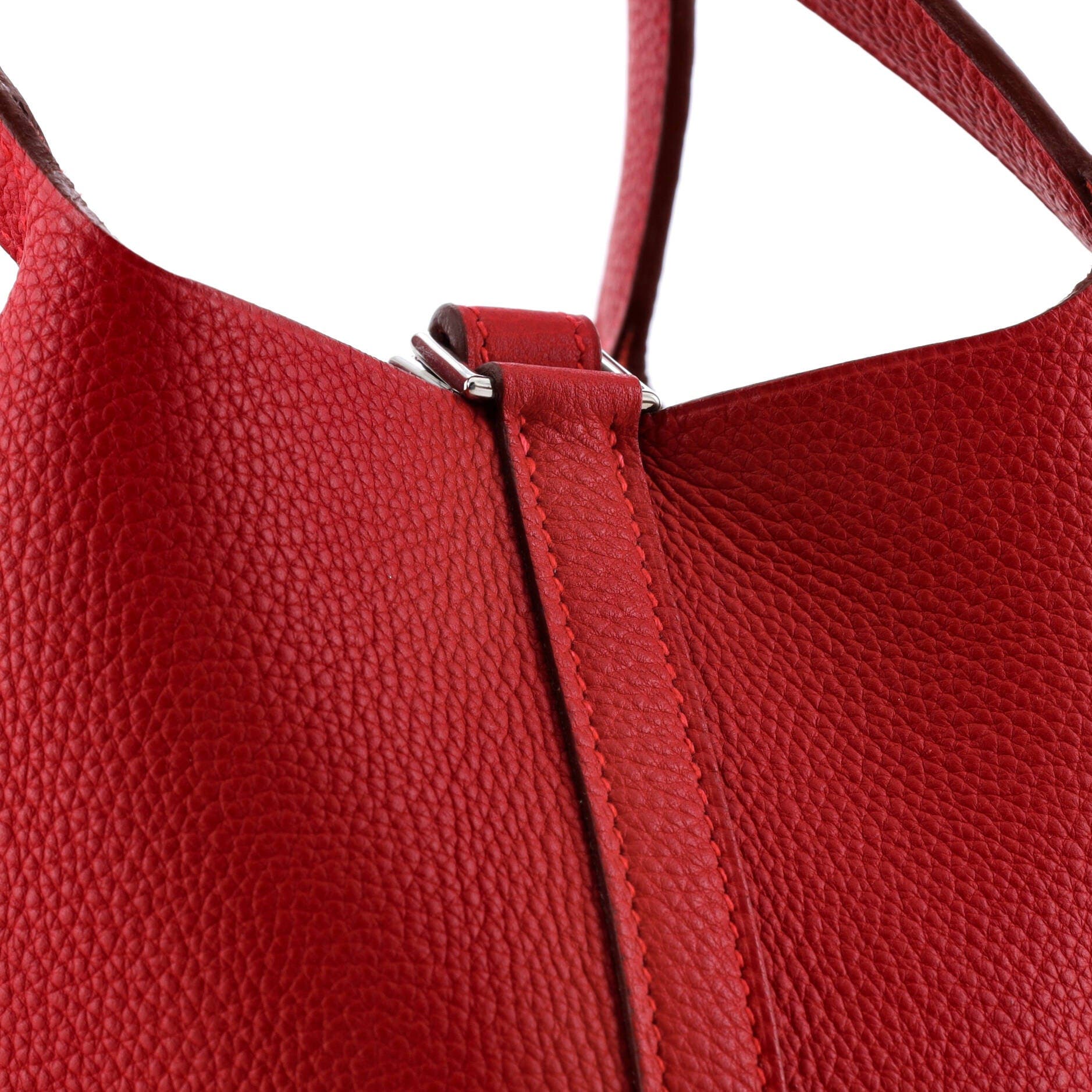 Pre-Owned Hermes Picotin Lock Bag Clemence PM, Alternate, color, Rouge Vif