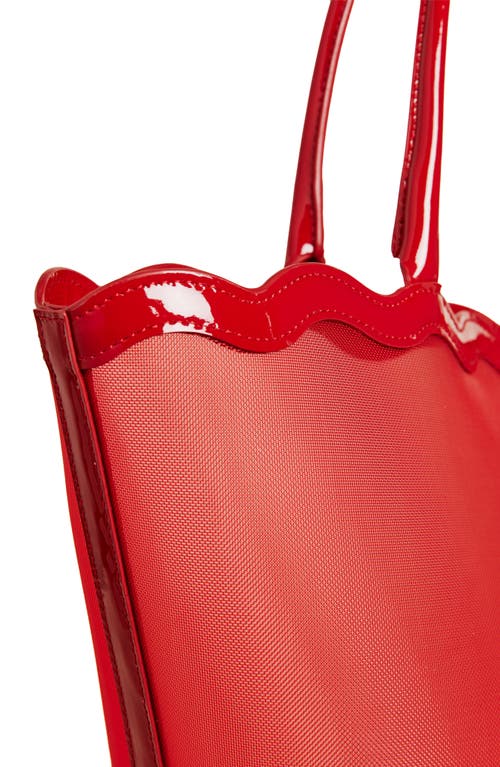 Reformation Isabella Tote In Red Mesh