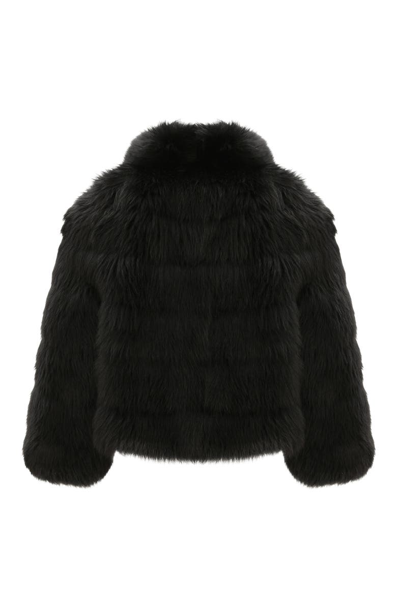 GORSKI Genuine Shearling Bolero, Cropped Sleeves, Alternate, color, Black