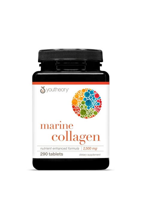 Marine Collagen Hydrolyzed Fish-Sourced Skin Support Supplement Tablets 290 Tablets
