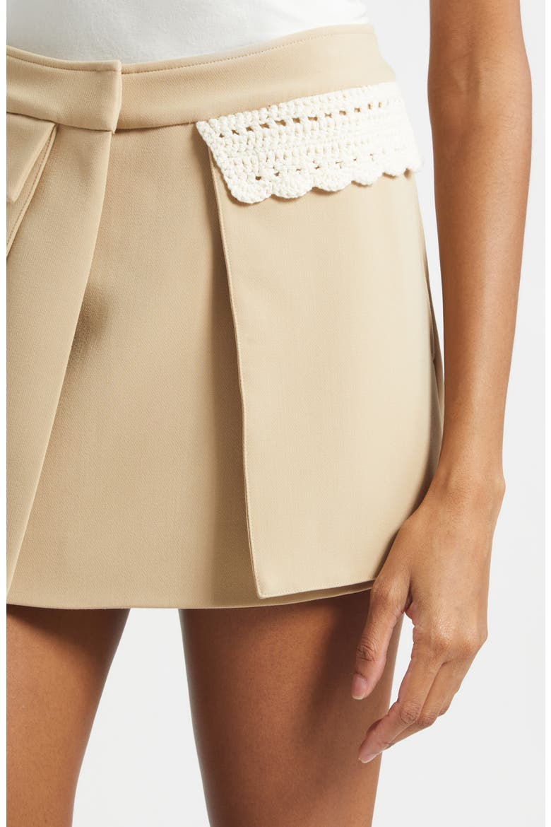 Waist Panel Miniskirt, Alternate, color, ECRU