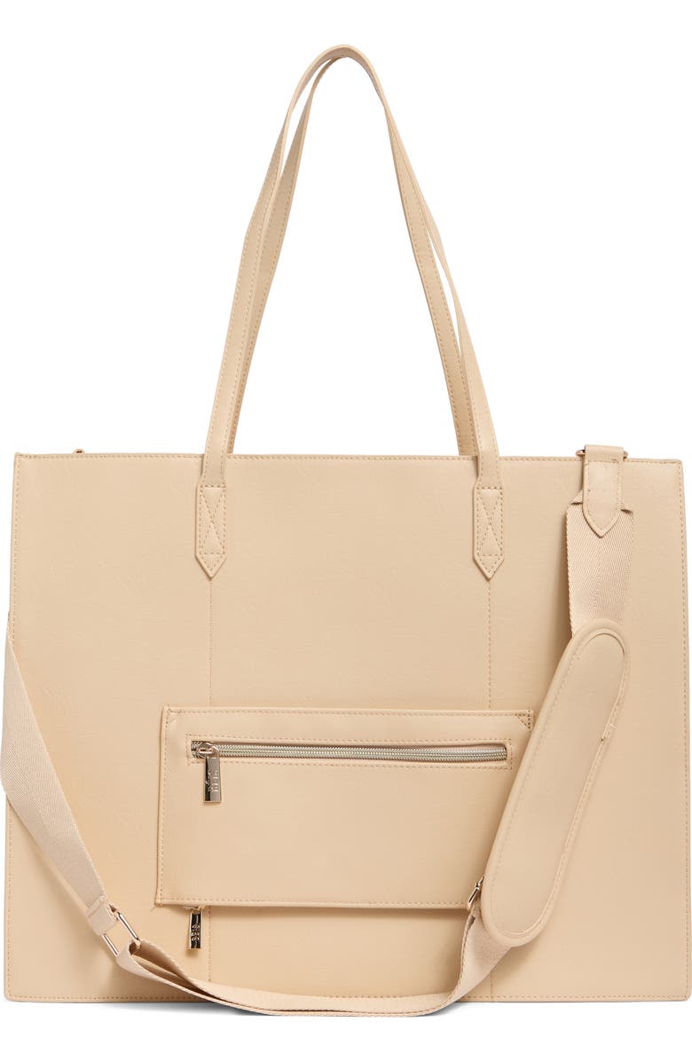 Béis Large Work Tote, Alternate, color, Beige