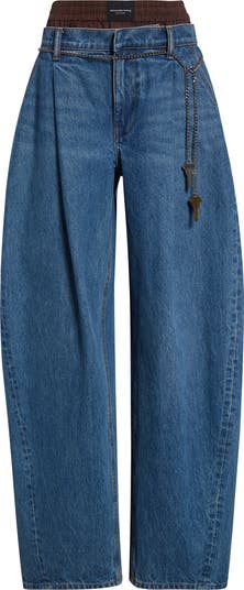 【関税&送料込】Alexander Wang Jeans A Palloncino In Denim jeans a palloncino in cotone in VINTAGE MEDIUM INDIGO