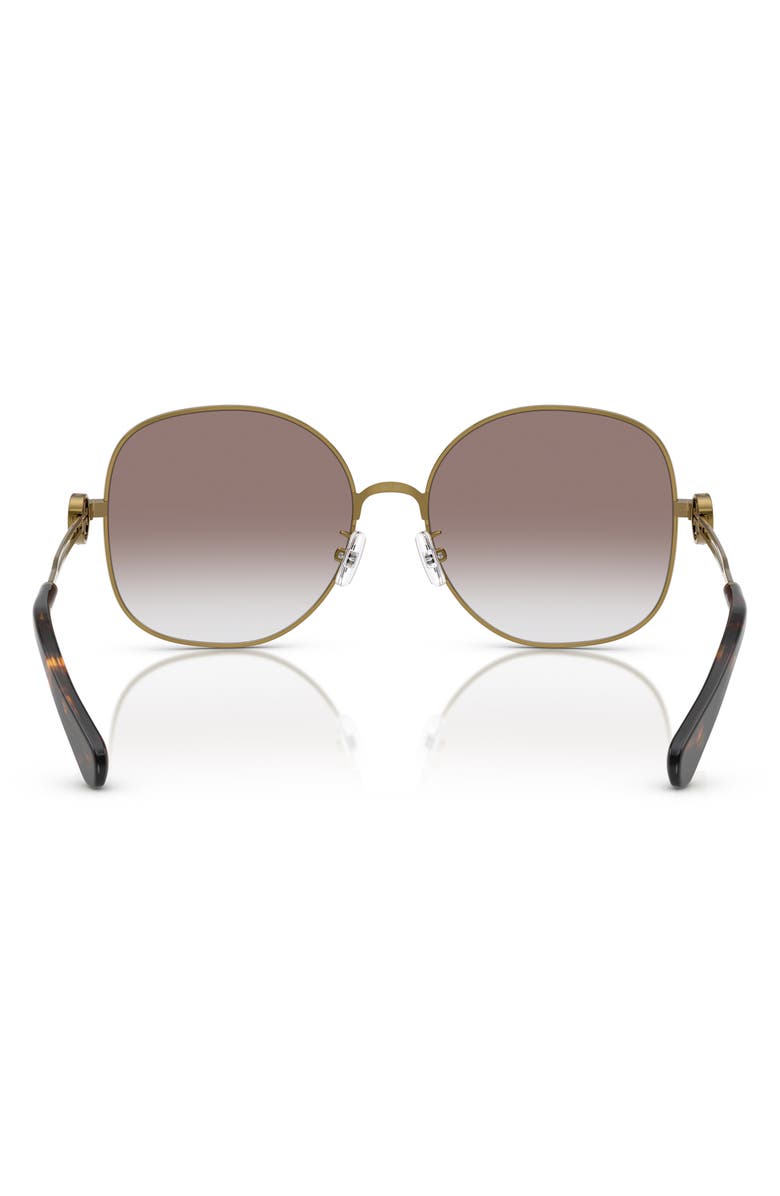 Tory Burch 56mm Gradient Round Sunglasses, Alternate, color, Bronze