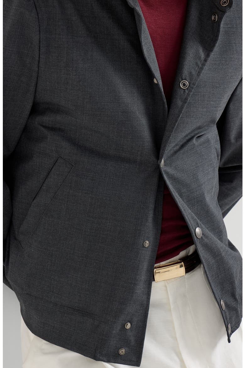 Virgin wool fresco outerwear jacket, Alternate, color, Dark Grey