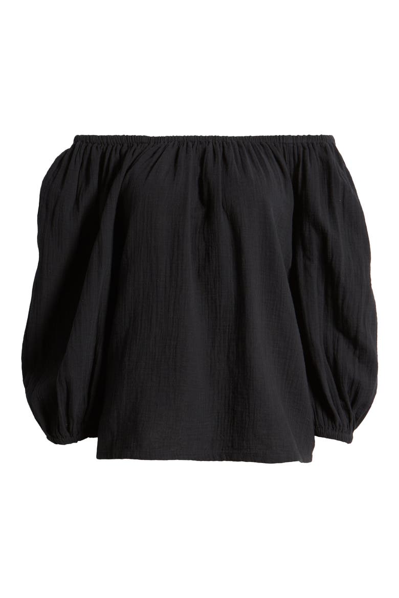Coral Isle Cotton Top, Alternate, color, BLACK