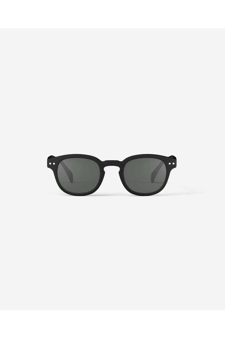 #C 49mm Square Reading Sunglasses, Main, color, Black