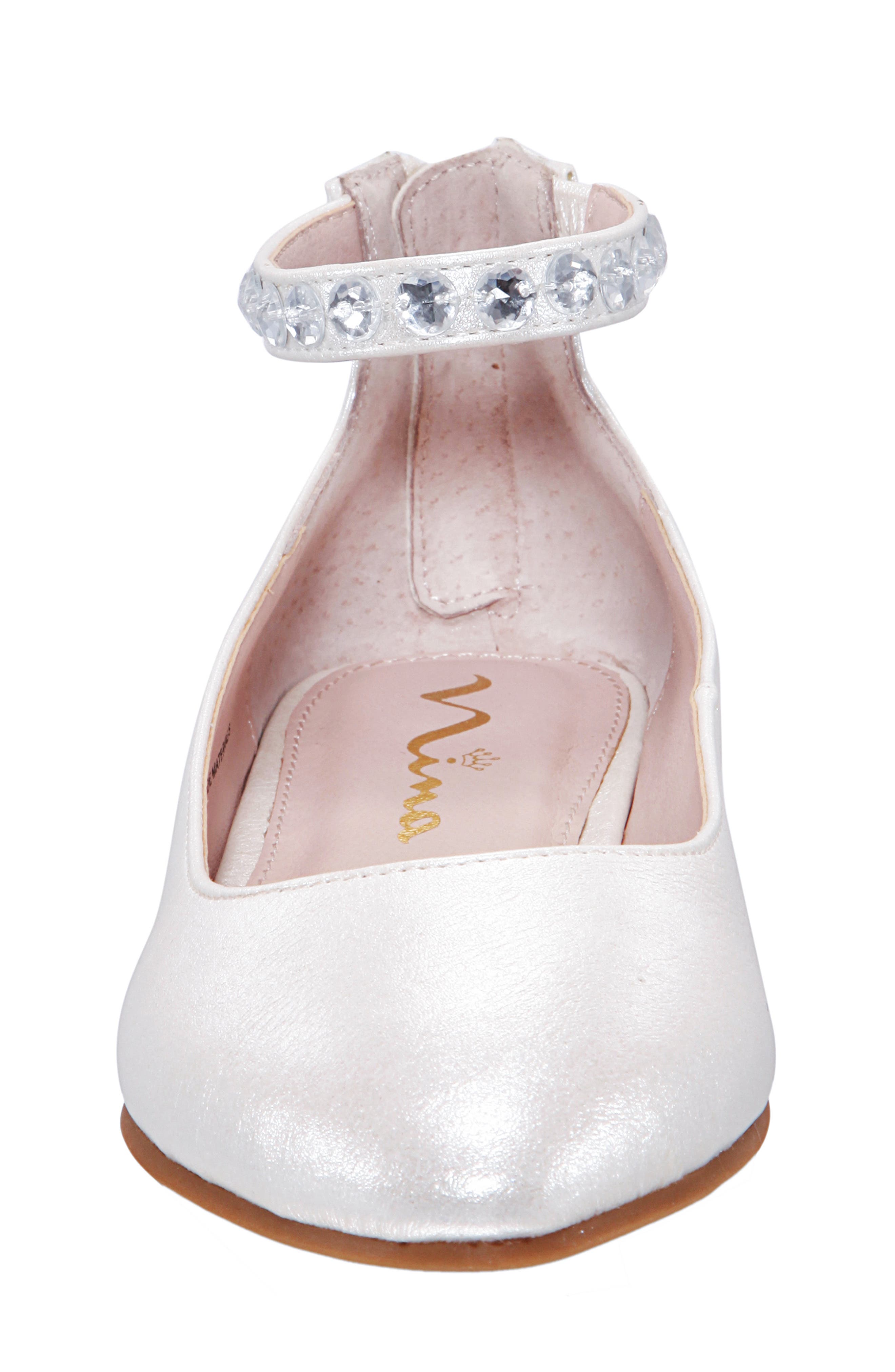 Nina Mimi Crystal Strap Ballet Flat, Alternate, color, 