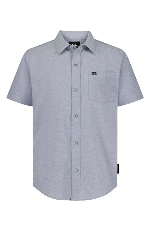 Kids' Oxford Classic Short Sleeve Cotton Button-Up Shirt