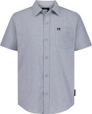 Quiksilver Kids' Oxford Classic Short Sleeve Cotton Button-Up Shirt