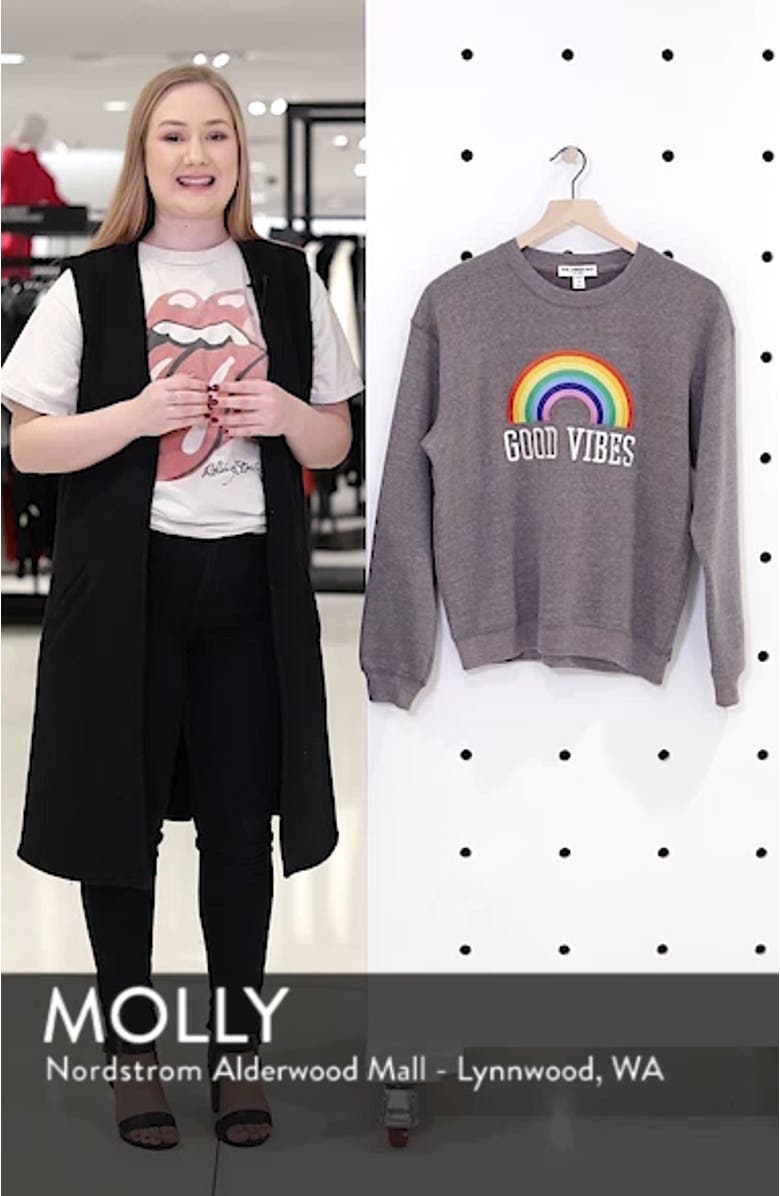 Good Vibes Rainbow Sweatshirt, sales video thumbnail