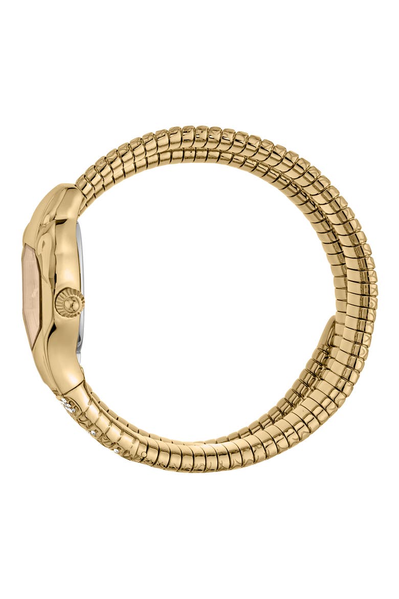 Glam Snake Wraparound Bracelet Watch, 22mm, Alternate, color, GOLD