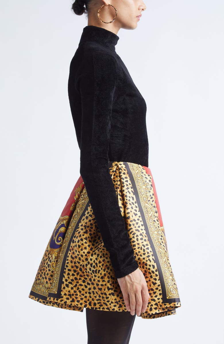 Versace Compact Chenille Sweater, Alternate, color, Black