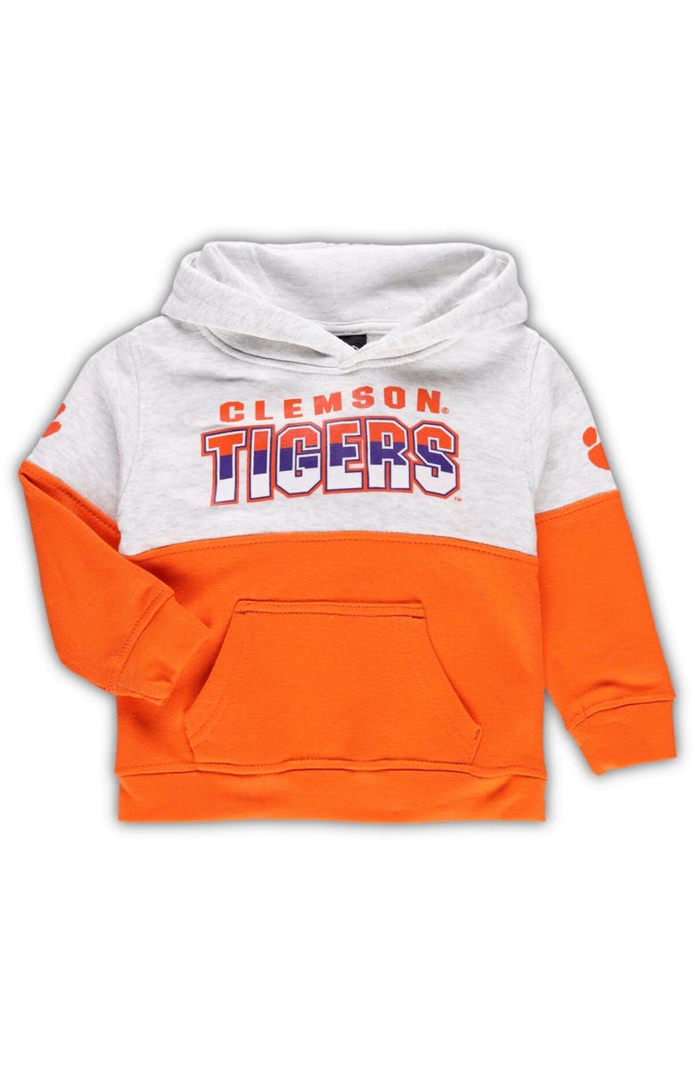 Outerstuff Toddler Heather Gray/Orange Clemson Tigers Playmaker Pullover Hoodie & Pants Set, Alternate, color, 
