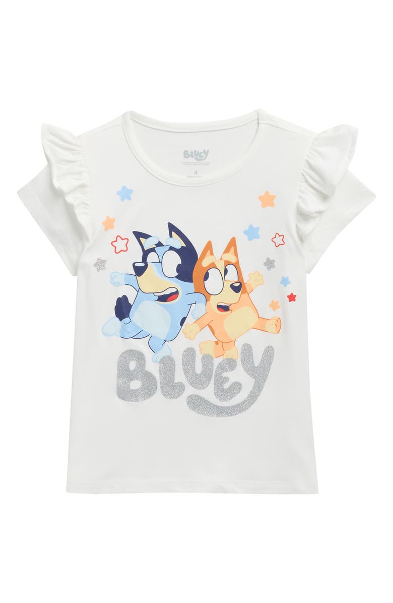 Happy Threads Kids' Bluey Flutter Sleeve Graphic T-Shirt, Main, color, 