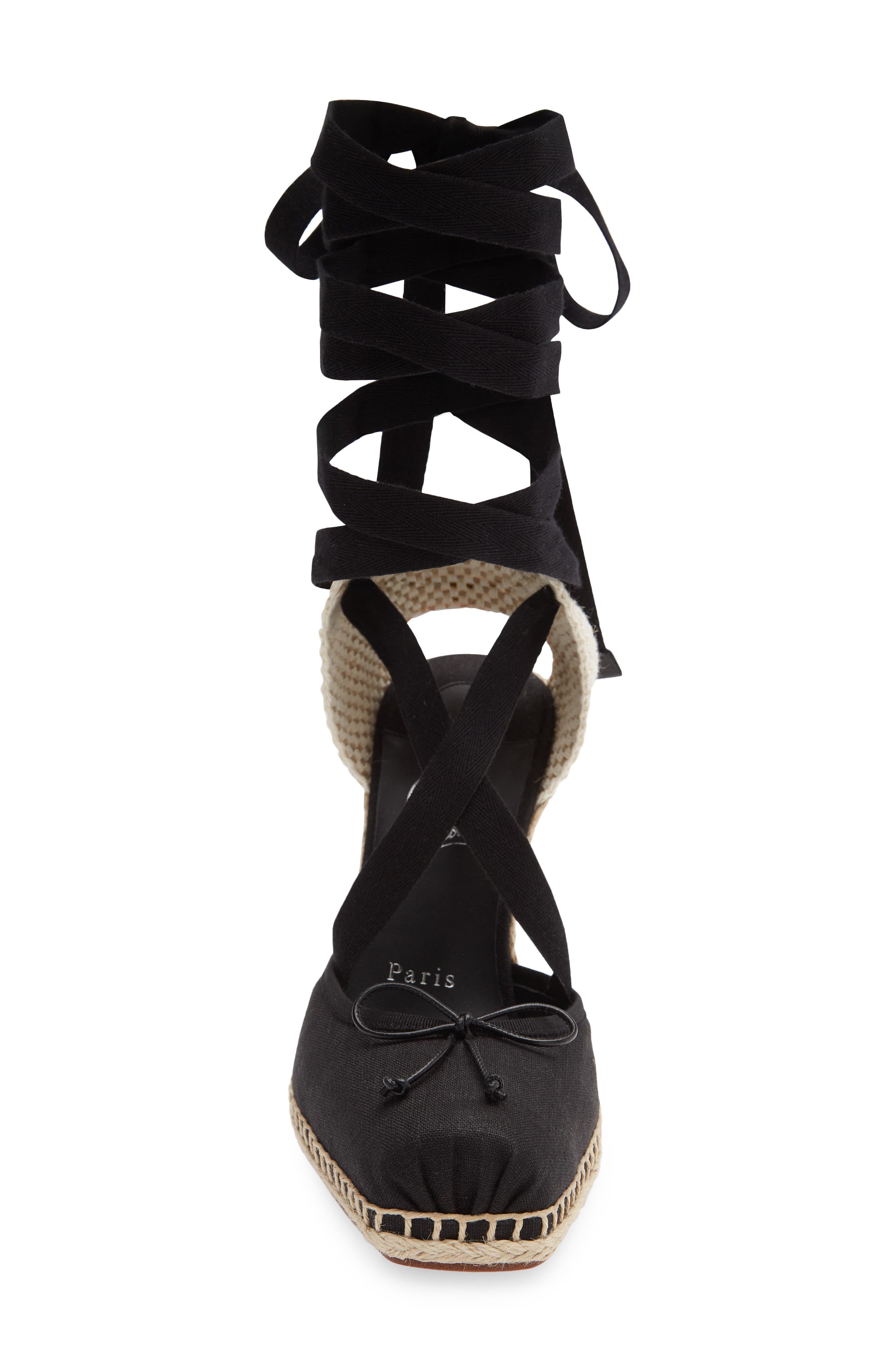 Cassiadrilla Ankle Wrap Espadrille Pump, Alternate, color, 3557 BLACK/ NATURAL