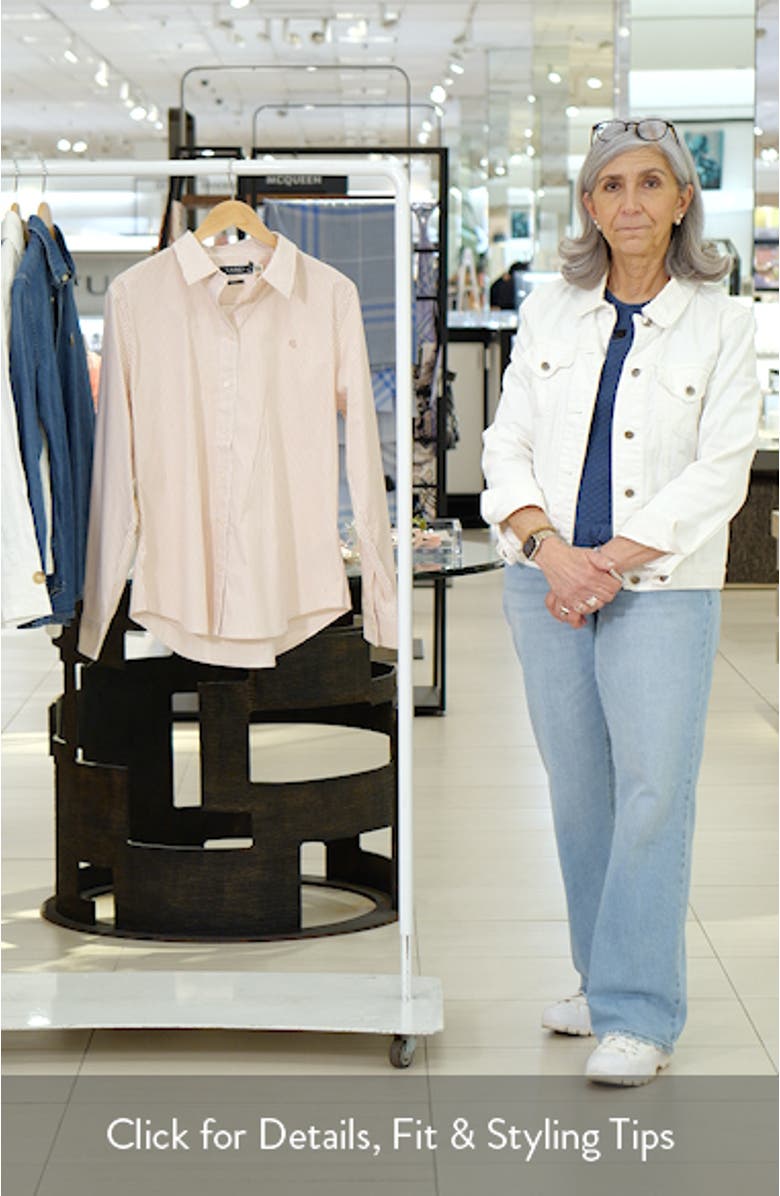 Stripe Stretch Cotton Button-Up Shirt, sales video thumbnail