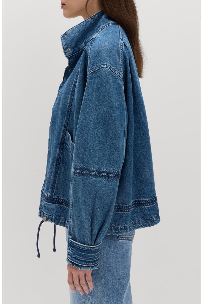 Denim Bomber Jacket, Alternate, color, INDIGO BLUE