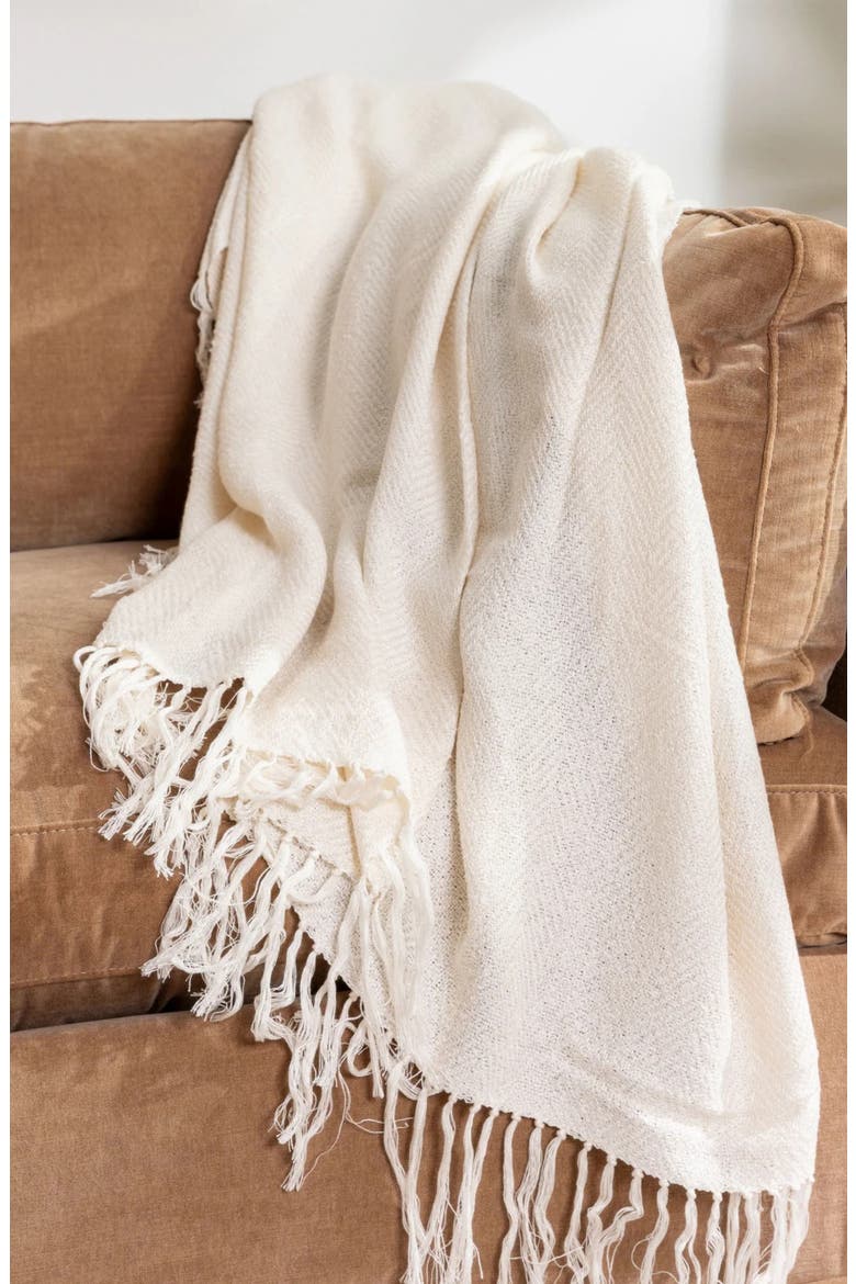 Hand Woven Throw Blanket, Alternate, color, NATURAL