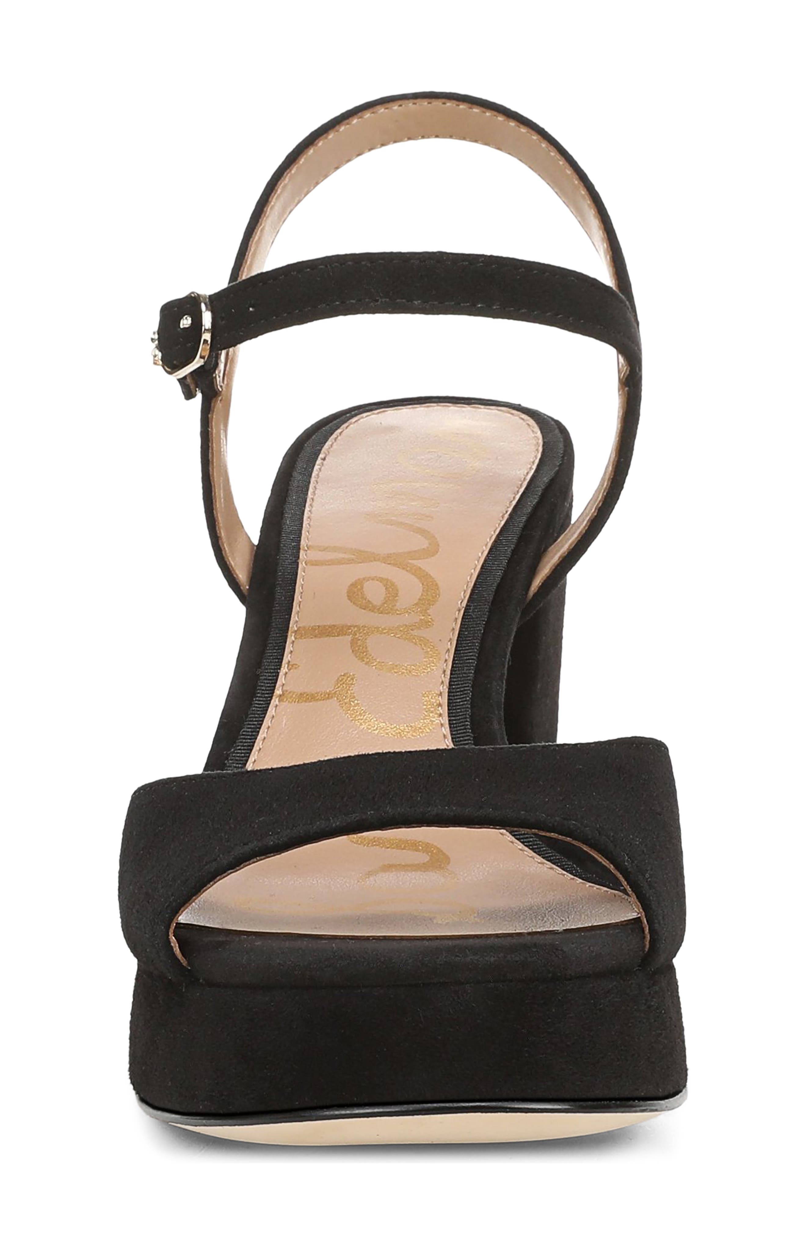 Fleur Platform Sandal, Alternate, color, BLACK SUEDE