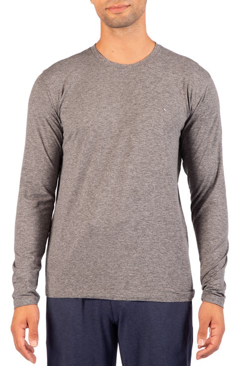 Brushed Melange Long Sleeve T-Shirt