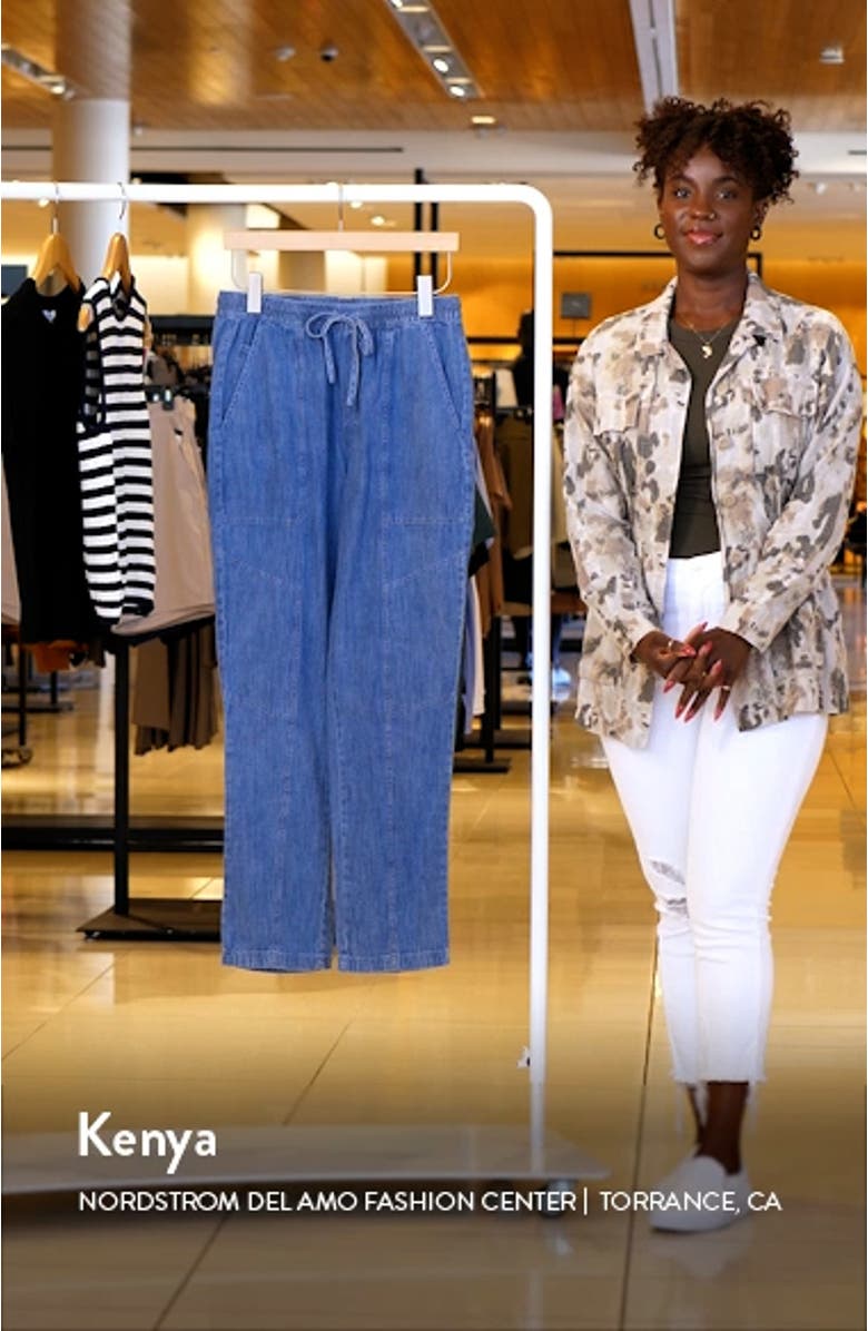 Shay Tie Waist Chambray Pants, sales video thumbnail