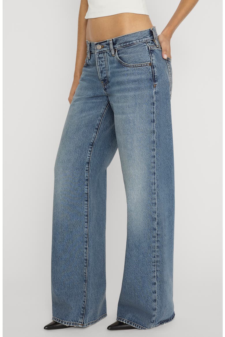 The Pixie Leo Low Waist Wide Leg Jeans, Alternate, color, RIVAGE