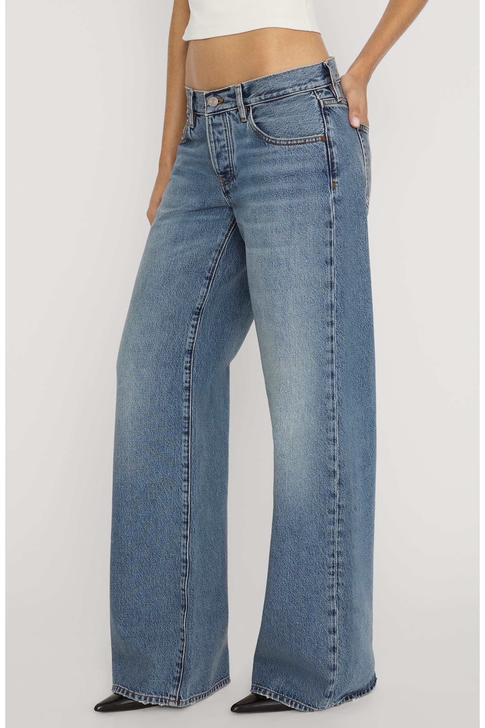 Alexandra Dye FRAME x Alexandra Leclerc The Leo Wide Leg Jeans (Women) | Nordstrom