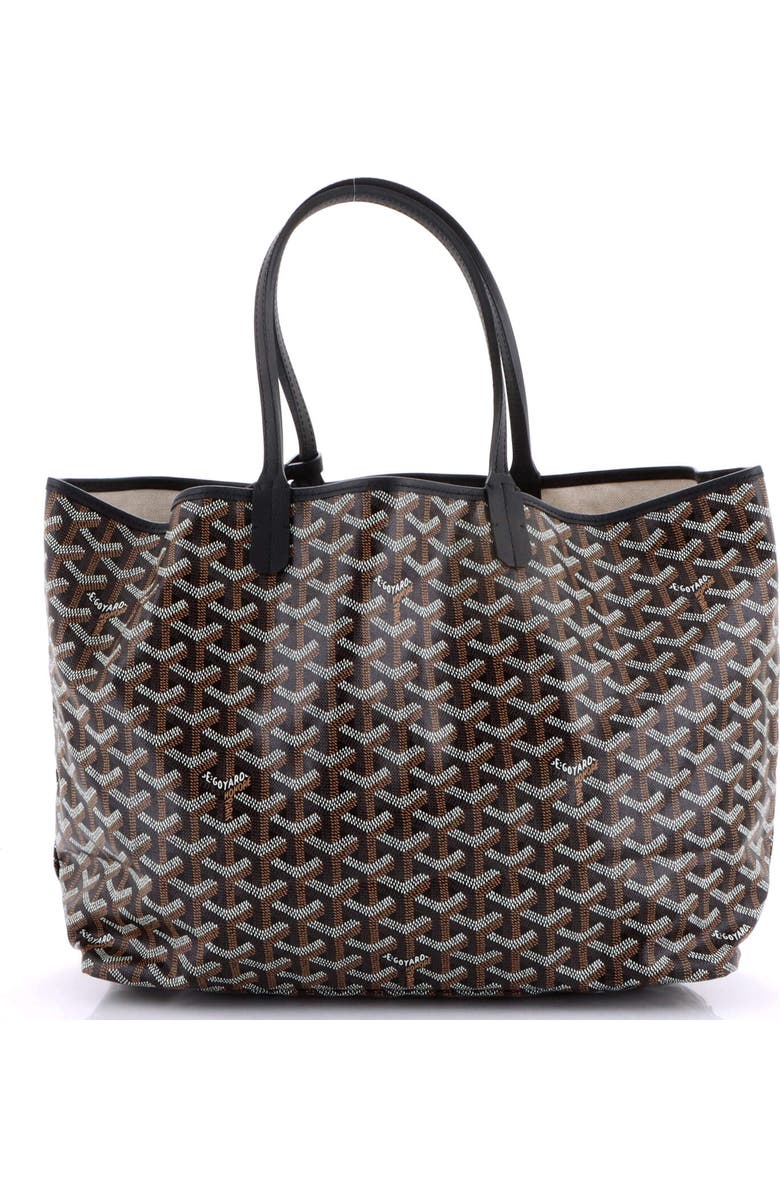 Pre-Owned Goyard Saint Louis Tote Coated Canvas PM, Main, color, Black