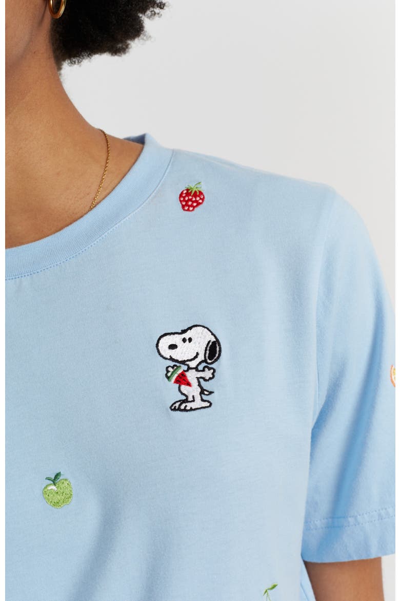 Cotton Snoopy Fruit T-Shirt, Alternate, color, Light Blue
