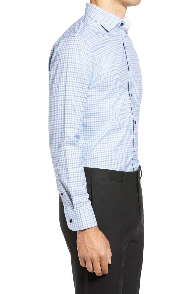 Nordstrom Trim Fit Check Non-Iron Dress Shirt, Alternate, color, 