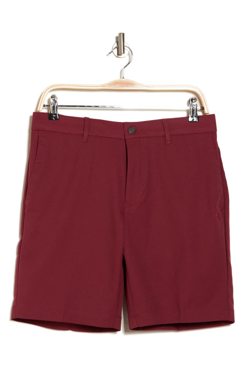 ORIGINAL PENGUIN GOLF 9-Inch Solid Flat Front Golf Shorts, Alternate, color, Cordovan
