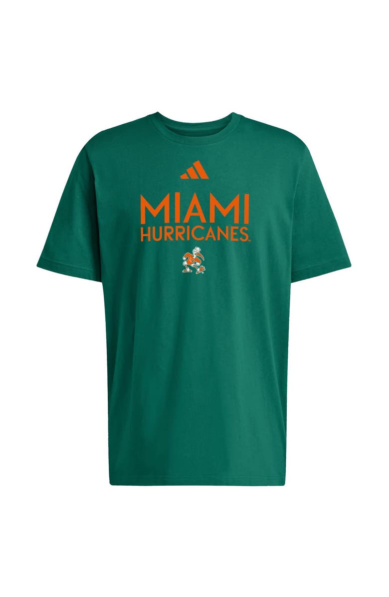 adidas Men
s adidas  Green Miami Hurricanes Locker Wordmark T-Shirt, Alternate, color, Green