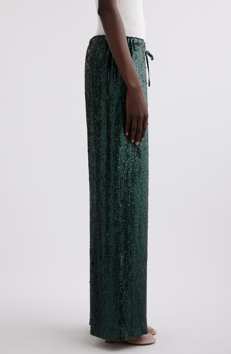 Dries Van Noten Puvis Sequin Drawstring Pants, Alternate, color, Bottle