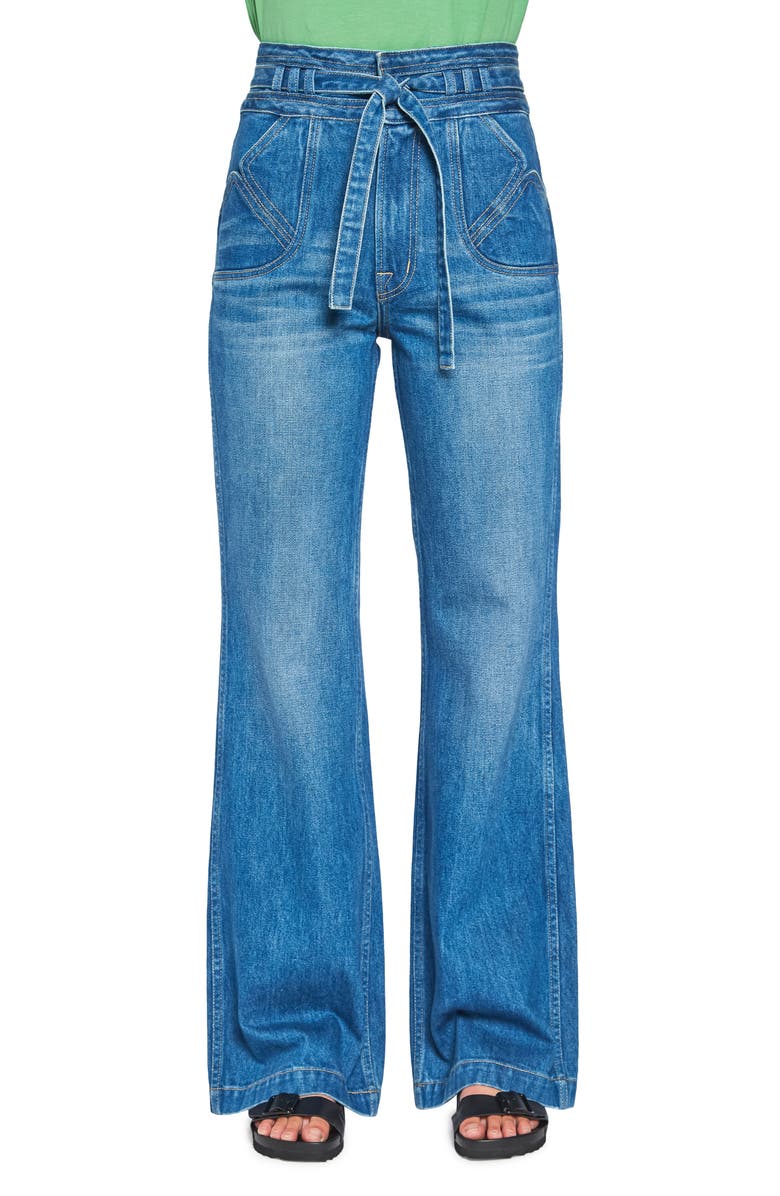 NOEND Bella Fashion Seamed Pocket Wide Leg Jeans, Main, color, Bend